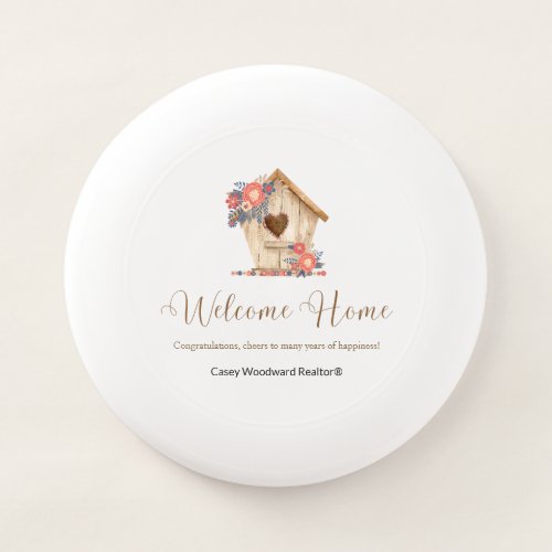 Welcome Home Realtor Personalized Wham_O Frisbee