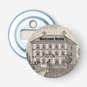 Welcome Home Realtor Promotion Vintage House Bottle Opener
