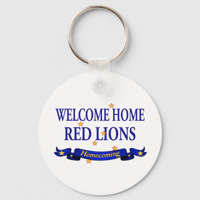 Welcome Home Red Lions Keychain (Front)