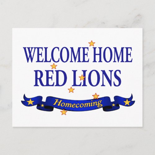Welcome Home Red Lions Postcard