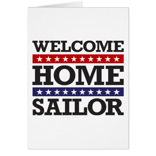 Welcome Home Sailor Cards (Front)