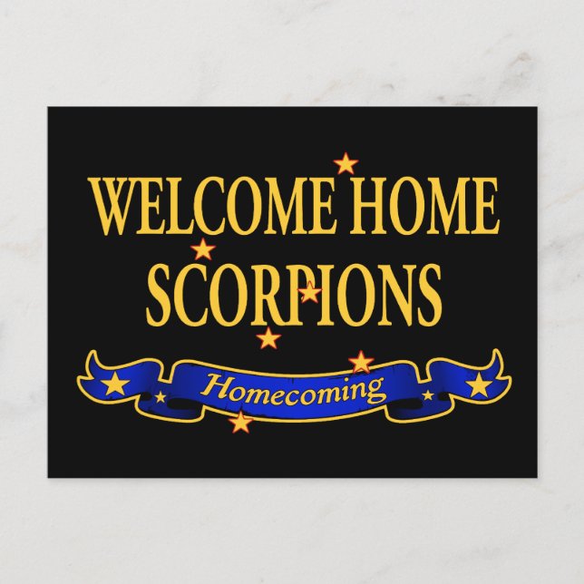 Welcome Home Scorpions Postcard (Front)