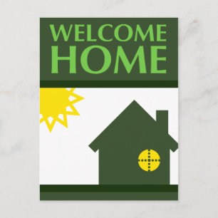 welcome home (shapes) postcard