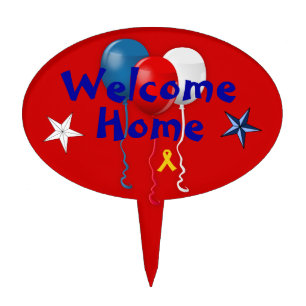 Welcome Home Soldier Cake Topper