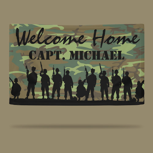 Welcome Home Soldier | Military Camouflage Banner