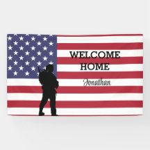 Welcome Home Soldier | Military Flag Banner