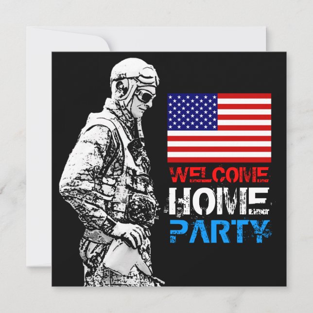 Welcome Home Soldier Party 2 Invitation (Front)