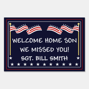 Welcome Home Son Military (Add Your Text) Sign
