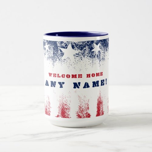 Welcome Home Stars  Stripes Veteran Mug