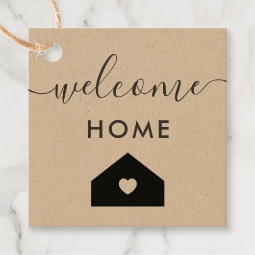 Welcome Home Tag Realtor Client Gift Tag Kraft Favor Tags