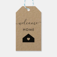 Welcome Home Tag, Realtor Client Gift Tag, Kraft G