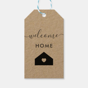 Welcome Home Tag, Realtor Client Gift Tag, Kraft G Tags
