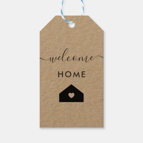 Welcome Home Tag Realtor Client Gift Tag Kraft Gift Tags