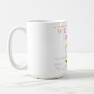 WELCOME HOME TEACUP DESIGN IN PASTEL COLORS COFFEE MUG