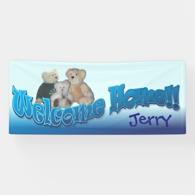 welcome home teddy bear banner (Horizontal)