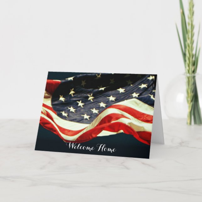 Welcome Home! & Thank You -Military Greeting Card (Front)