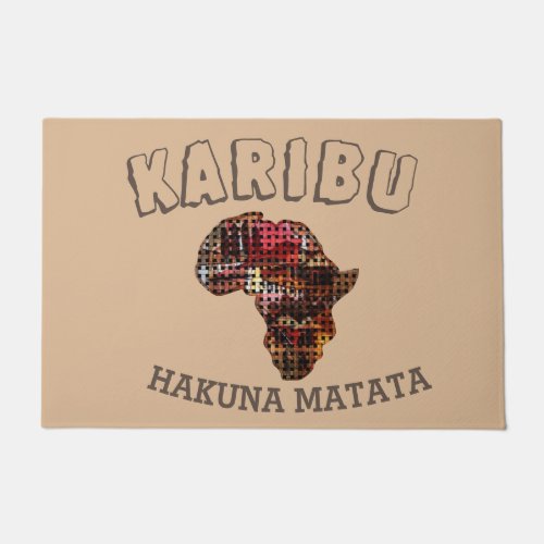 Welcome Home to Africa Hakuna Matata Doormat