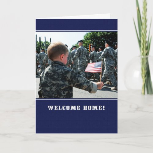 Welcome Home Troops Customizable Greeting Card