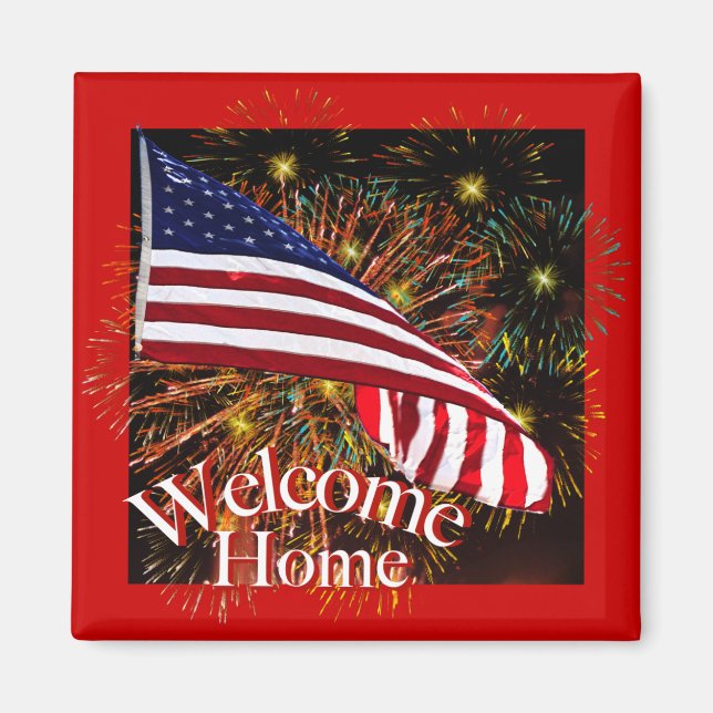 Welcome Home Troops Magnet (Front)
