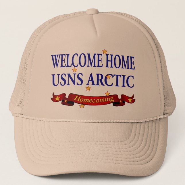 Welcome Home USNS Arctic Trucker Hat (Front)