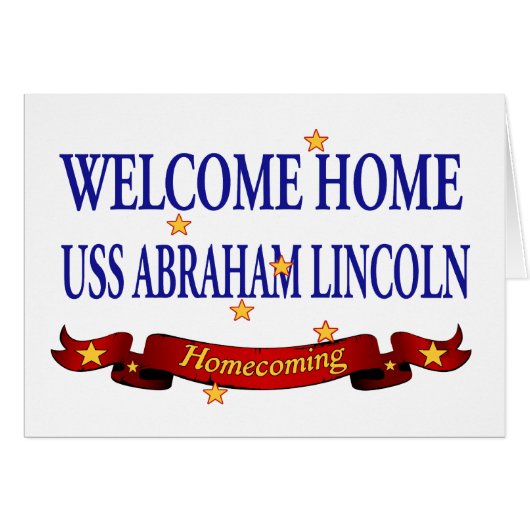 Welcome Home USS Abraham Lincoln Cards (Front Horizontal)