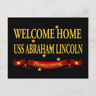 Welcome Home USS Abraham Lincoln Postcard