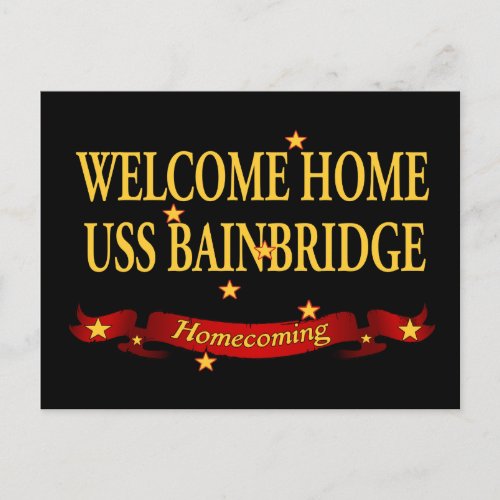 Welcome Home USS Bainbridge Postcard