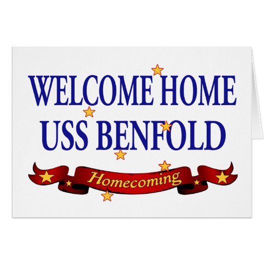 Welcome Home USS Benfold Cards (Front Horizontal)