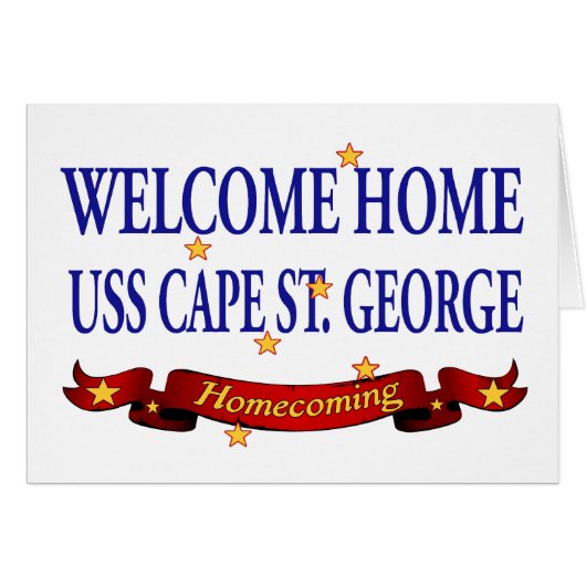 Welcome Home USS Cape St. George Cards (Front Horizontal)