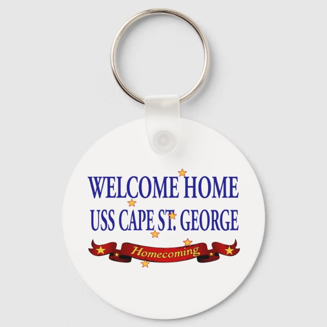Welcome Home USS Cape St. George Keychain (Front)