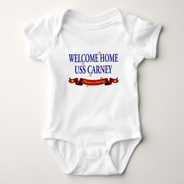 Welcome Home USS Carney Baby Bodysuit (Front)