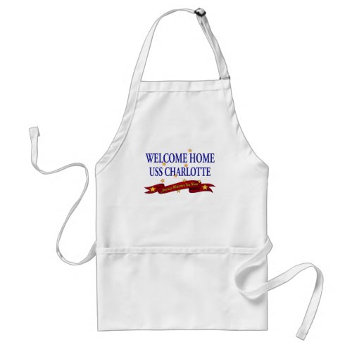 Welcome Home USS Charlotte Adult Apron