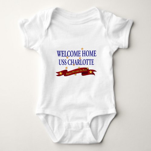 Welcome Home USS Charlotte Baby Bodysuit