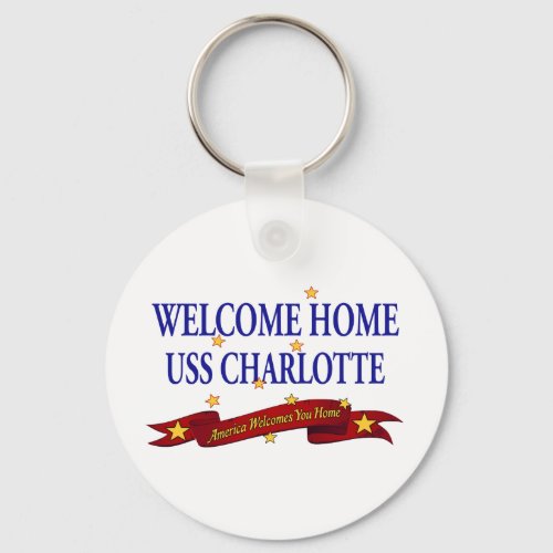 Welcome Home USS Charlotte Keychain