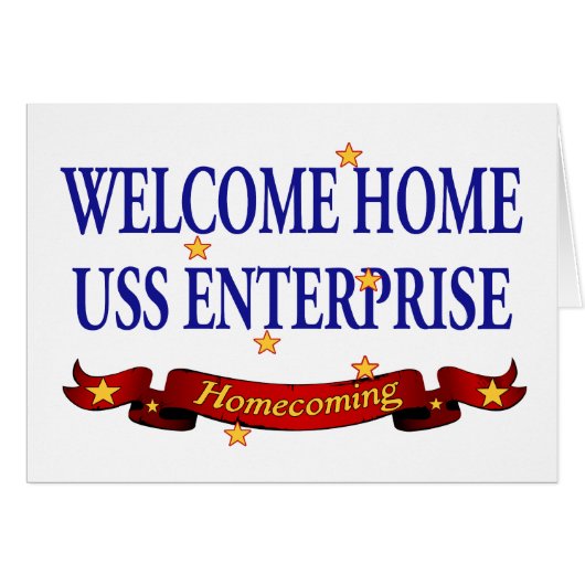 Welcome Home USS Enterprise Cards (Front Horizontal)