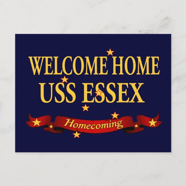 Welcome Home USS Essex Postcard (Front)