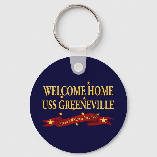 Welcome Home USS Greeneville Keychain (Front)
