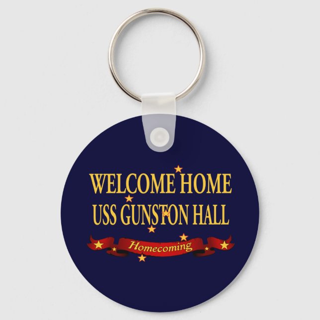 Welcome Home USS Gunston Hall Keychain (Front)