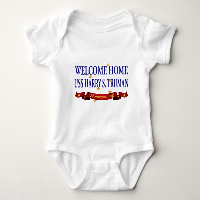Welcome Home USS Harry S. Truman Baby Bodysuit (Front)