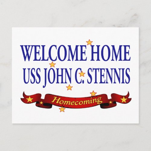 Welcome Home USS John C Stennis Postcard