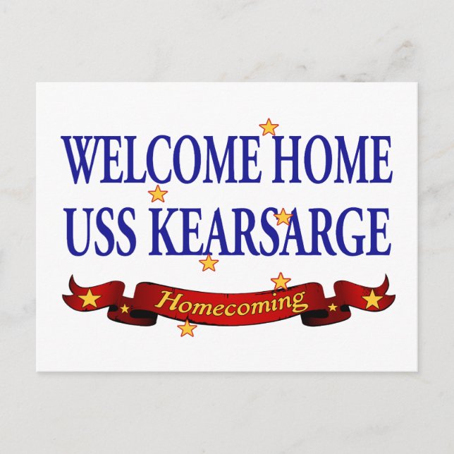 Welcome Home USS Kearsarge Postcard (Front)