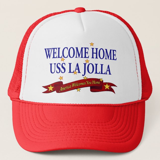 Welcome Home USS La Jolla Trucker Hat (Front)
