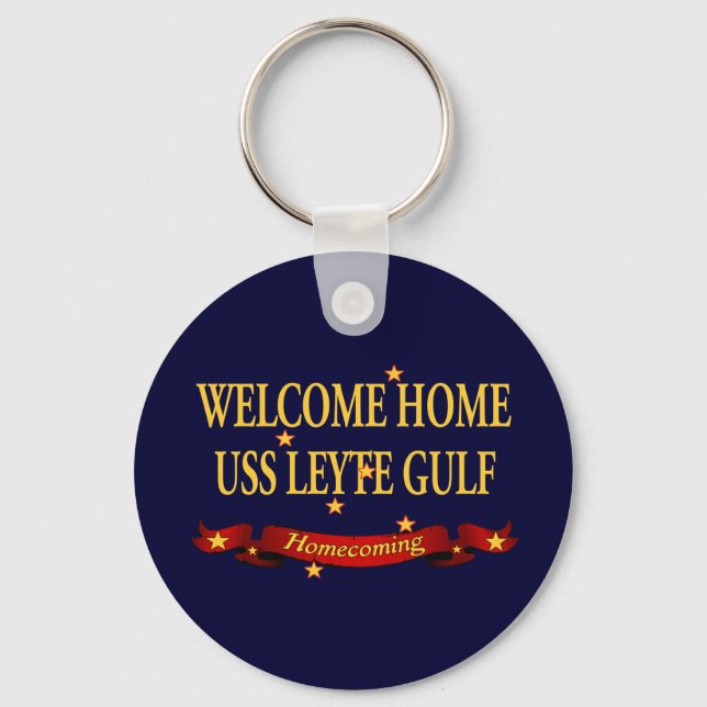 Welcome Home USS Leyte Gulf Keychain (Front)