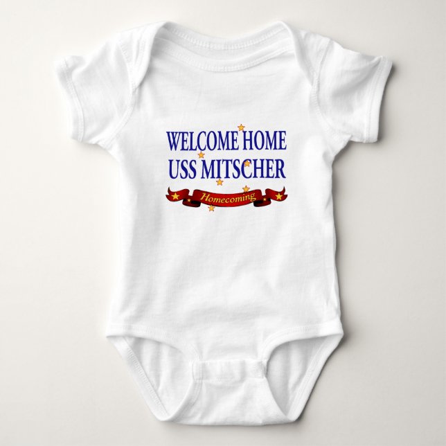 Welcome Home USS Mitscher Baby Bodysuit (Front)