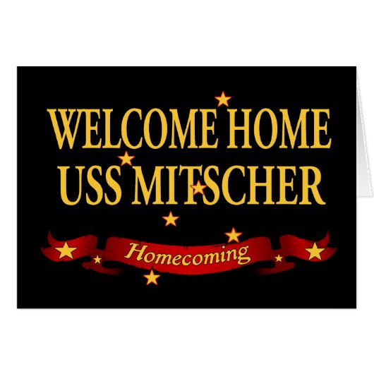 Welcome Home USS Mitscher Cards (Front Horizontal)