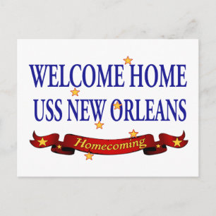 Welcome Home USS New Orleans Postcard