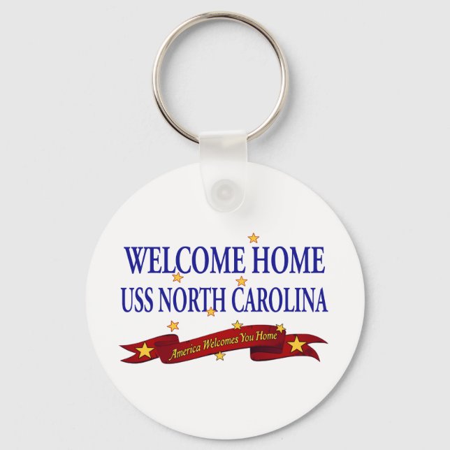 Welcome Home USS North Carolina Keychain (Front)