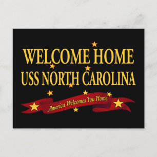 Welcome Home USS North Carolina Postcard