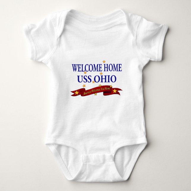 Welcome Home USS Ohio Baby Bodysuit (Front)