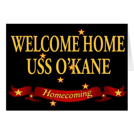 Welcome Home USS O'Kane Cards (Front Horizontal)